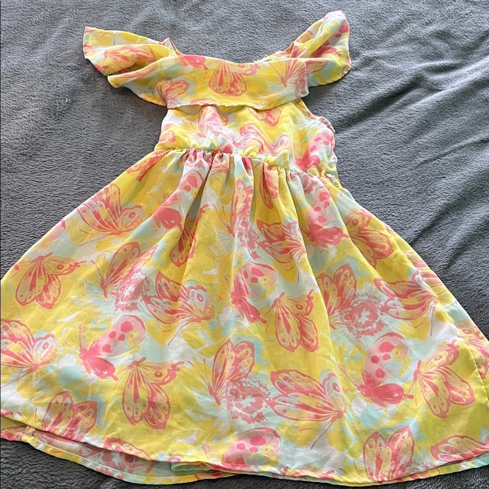 Butterfly print dress